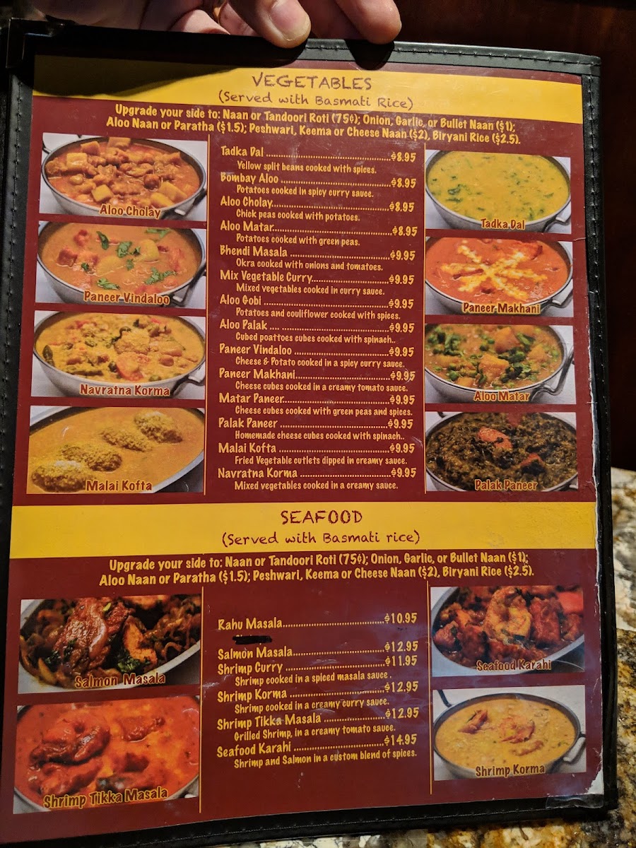 Menu Ahmed Indian Restaurant Ucf-7